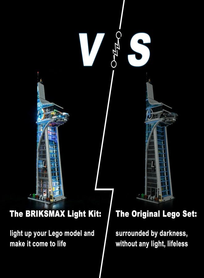 بريكسماكس طقم إضاءة LED من BRIKSMAX لبرج المنتقمين من ليغو - 76269 - متوافق مع مجموعة بناء ليغو مارفل - لا يشمل مجموعة ليغو - Image 4